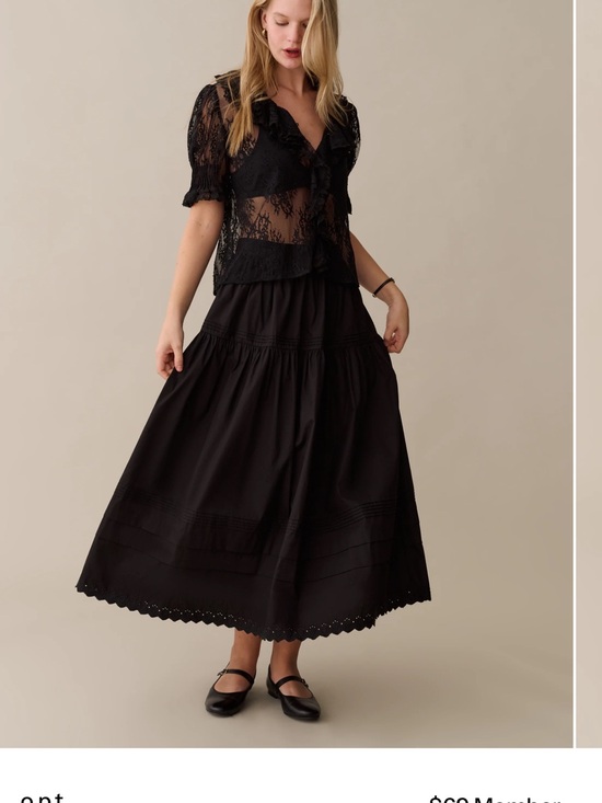 o.p.t Dresses & Skirts - NWT Women's Black Tiered Maxi Skirt with Eyelet Hem